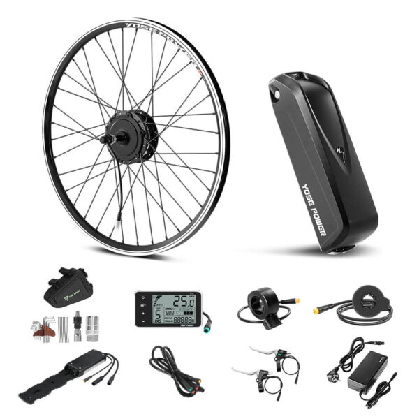 E-Bike   Conversion   Kit   36V   250W   28"   Rear   Motor   Kit   for   Freewheel   with   36V   18Ah   Battery   and   Charger