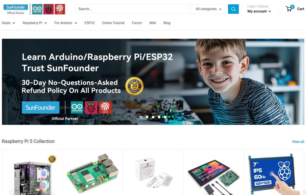 Sunfounder website